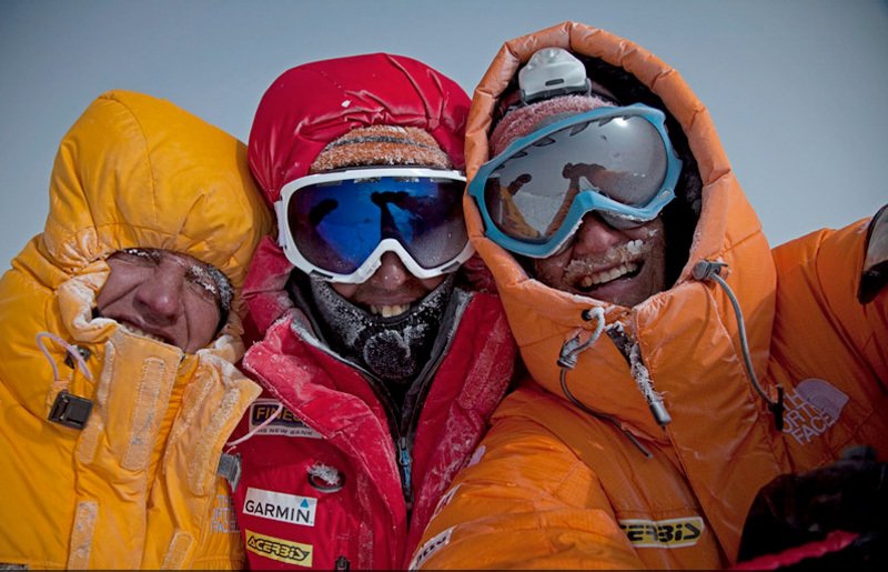 Athletes: The North Face®/Simone Moro Denis Urubko Cory Richards  / Location: Gasherbrum II Pakistan