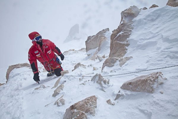 Athletes: The North Face®/Simone Moro Denis Urubko Cory Richards  / Location: Gasherbrum II Pakistan