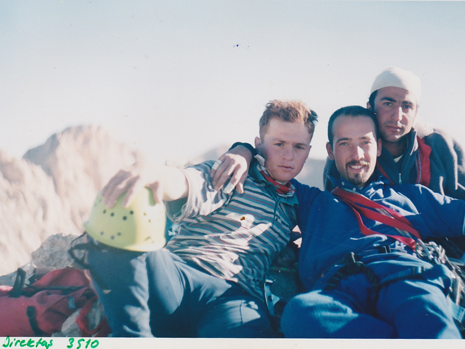Direktaş Cambridge 1965 rotası 14 Eylül 1997. Soldan sağa Ibo, Nurettin, Yildirim