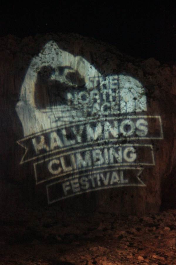 Kalymnos Climbing Fest Logo on rocks