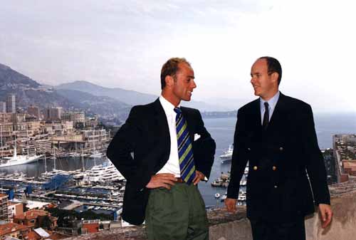 Thomas Bubendorfer ve Monaco prensi Albert yan yana